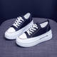 Canvas Shoes for Women New 2025 Spring Versatile Sneakers Thick Sole Breathable Inner Heightening Non-Slip Casual Soft Sole Shoes
