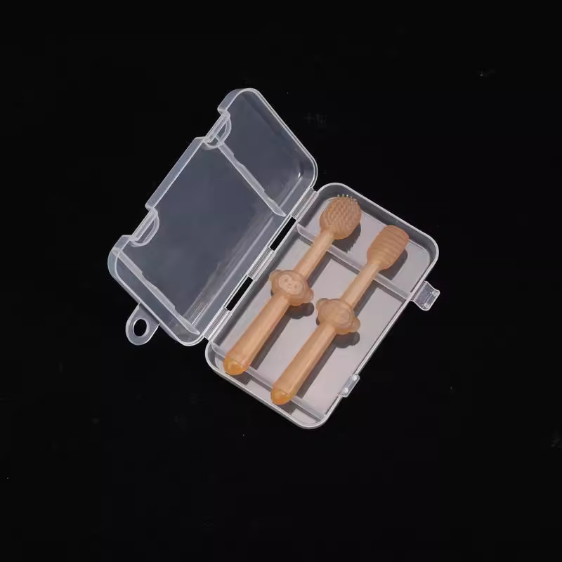 Cepillo de dientes para bebés pezón de silicona bebé recién nacido cepillado 0-1 años de edad revestimiento de lengua combinación de limpieza oral
