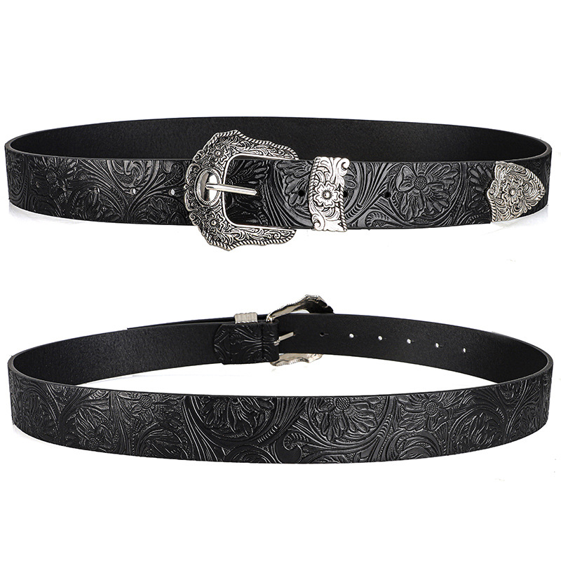 Neuer Retro-Gürtel für Herren und Damen im böhmischen Stil – mit Strass-Schnalle, Street-Punk-Rock-Hip-Hop-Modeaccessoire, für Männer und Frauen – Detail 1