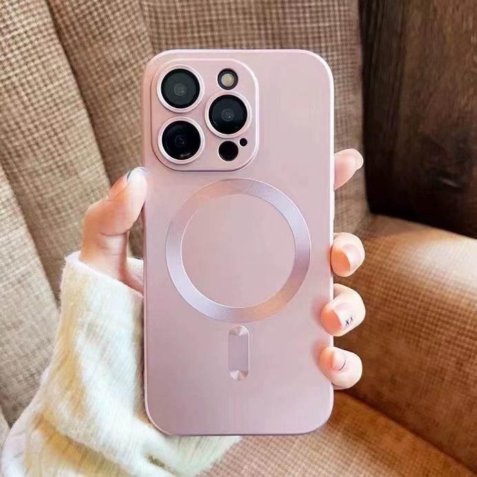 Líquido magnético color sólido adecuado para 14ProMax simple nuevo iPhone12 Apple 13P \ 15 teléfono caso 11 hembra