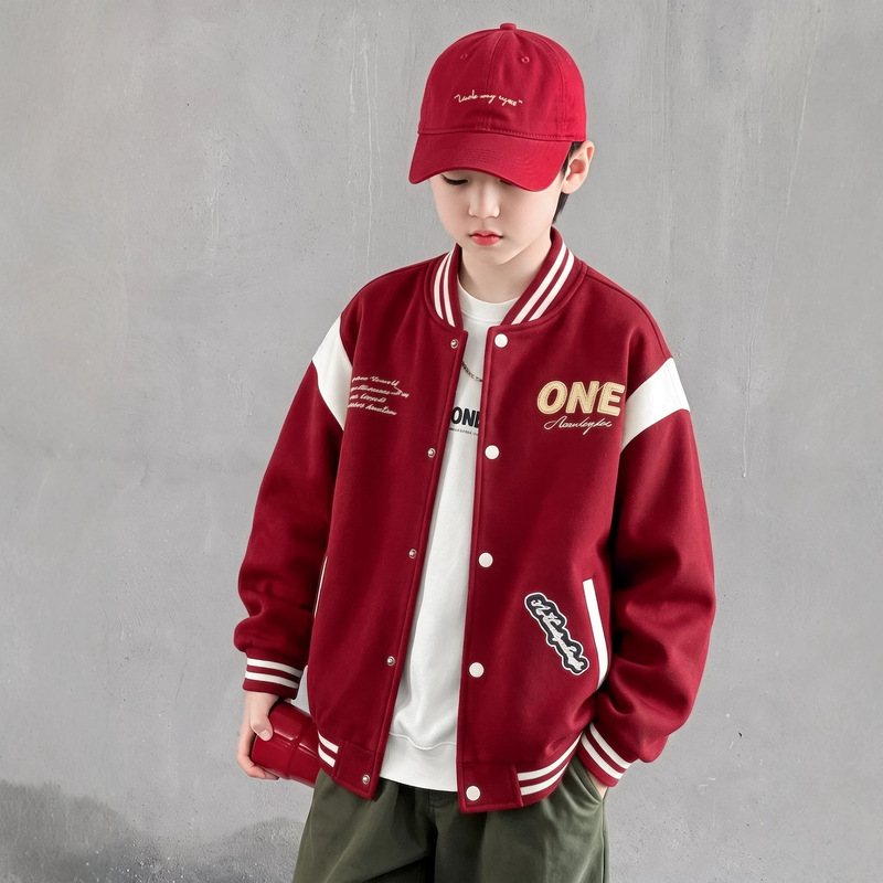 Boys' Jackets Spring and Autumn 2026 New Style Big Kids Autumn Boys' Sportswear Children's Casual Baseball Jackets Wholesale Boys' Jackets Spring and Autumn 2026 New Style Big Kids Autumn Boys' Sportswear Children's Casual Baseball Jackets Wholesale