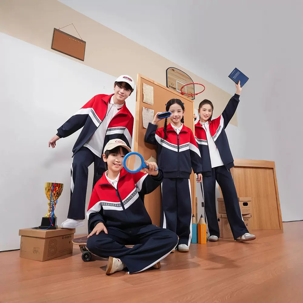 定制logo江西九江统一校服中小学生运动服教育局指定校服套装高中