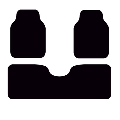 Car mat universal non-slip easy-to-care Universal Foot Pad - pure-black-full-car-mat-3-piece-set