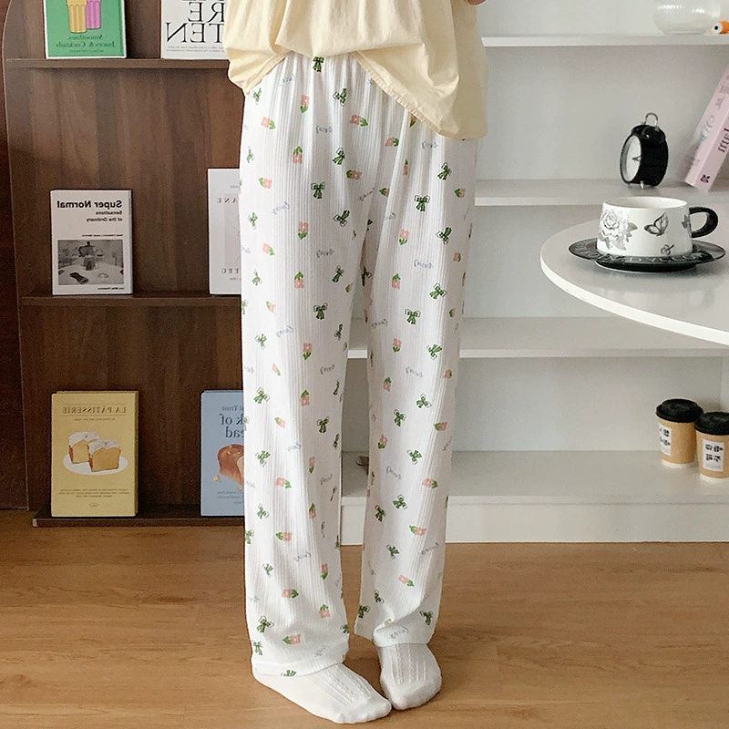 Милые летние тонкие карикатурные повседневные брюки, oversize