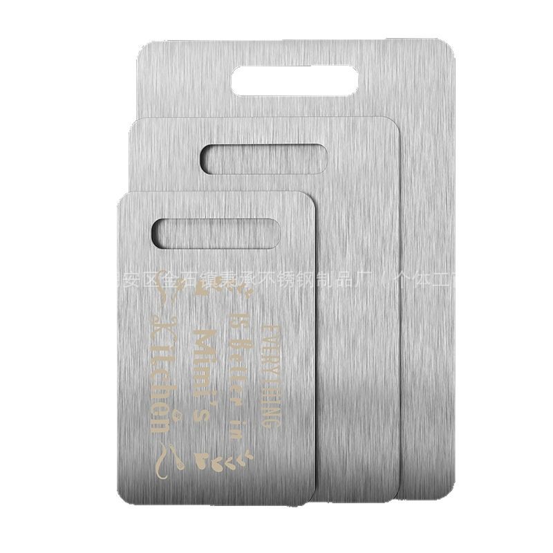 placa de cocina de acero inoxidable personalizada antifungal de doble cara para placa de corte de verduras anticorrosión molde gran placa de corte almohadilla de masa