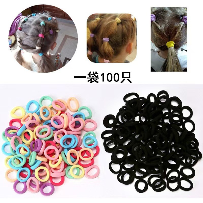 높은 스트레치 한국 스타일 스몰 사이즈 원활한 고무 텐트 머리 반지 머리 로프 머리 수건 반지 작은 액세서리는 머리 보물을 치지 않습니다