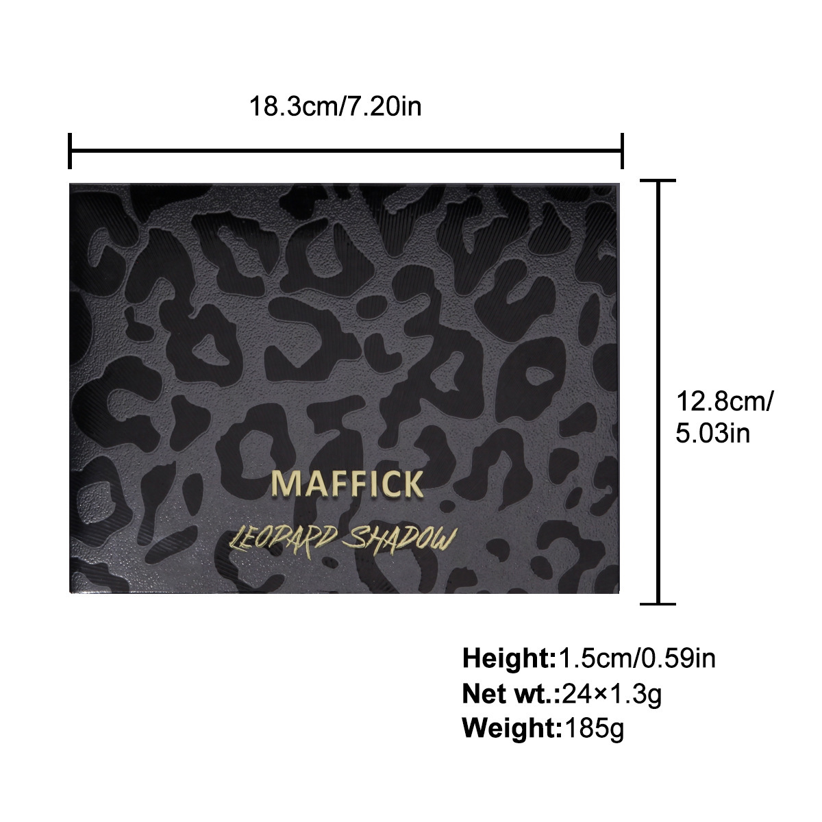 Cross-border bestseller MAFFICK 24-color leopard print eyeshadow palette, chameleon pearlescent matte makeup effect undefined