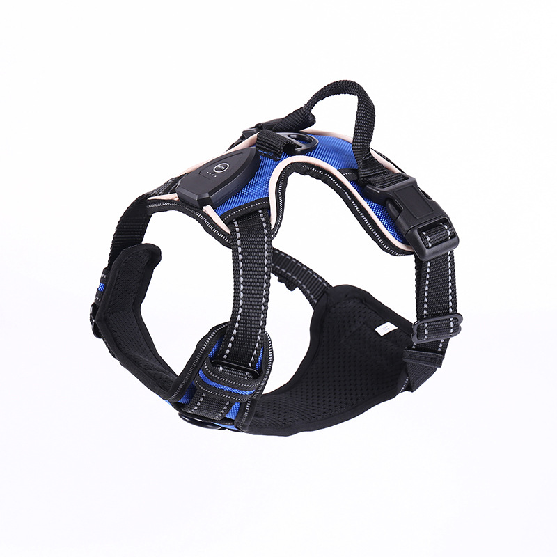 Pet luminoso chaleco LED parpadeo para perros fuera correa de tracción anti-explosión carga USB correa luminosa