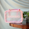 Purse PVC, cosmetic bag, capacious waterproof bag, handheld storage system for traveling, organizer bag