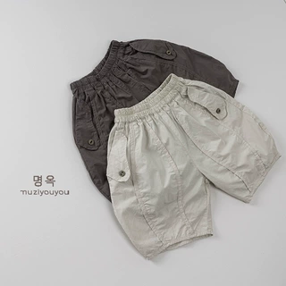 2026夏季新款儿童韩版纯棉阔腿裤男女童宝宝薄款户外防蚊裤九分裤