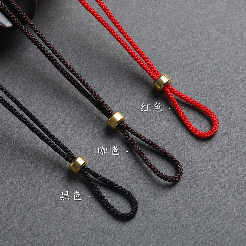 Ping An moneda de bronce con anillo de cuerda de oro monedas antiguas de oro colgante de oro colgante de oro colgante de oro negro y rojo