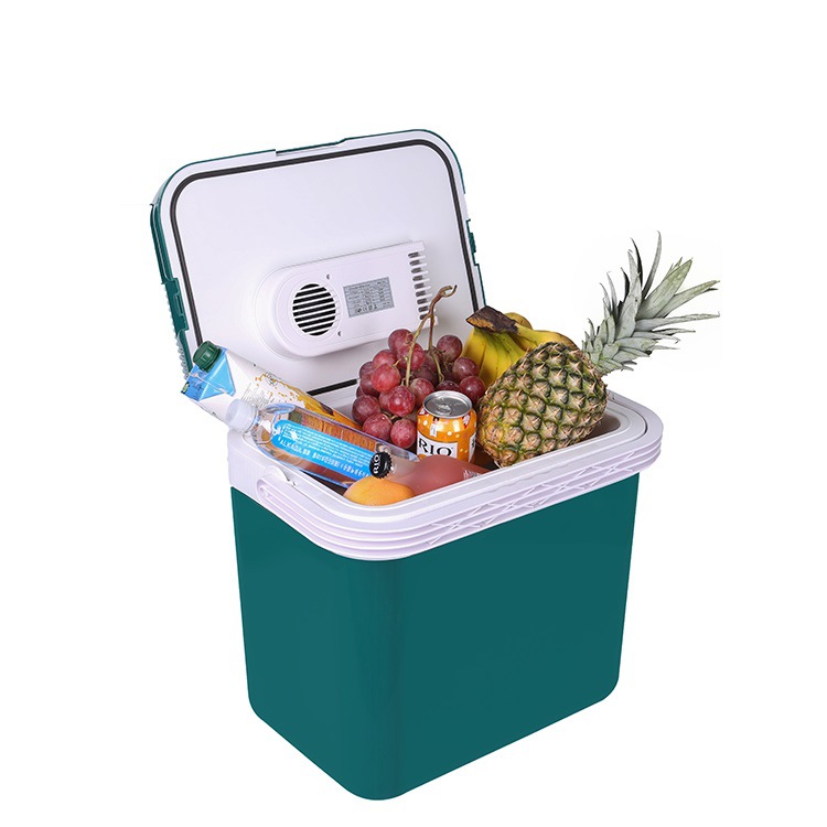 Nueva 32L refrigerador del coche al aire libre refrigerador portátil hogar coche de doble uso pequeña caja de refrigeración y calefacción portátil mini refrigerador