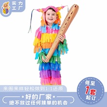 万圣节装扮跨境儿童演出服表演服彩带人角色扮演cos派对服
