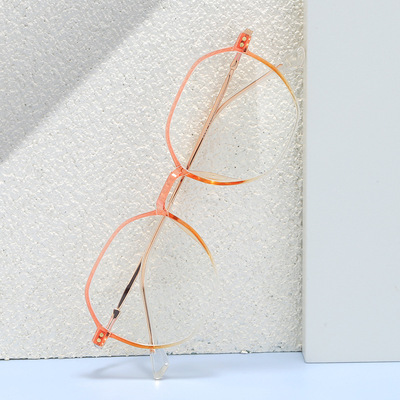 新款防蓝光抗辐射电脑镜 记忆超弹脚眼镜框女平光眼镜架潮流配镜