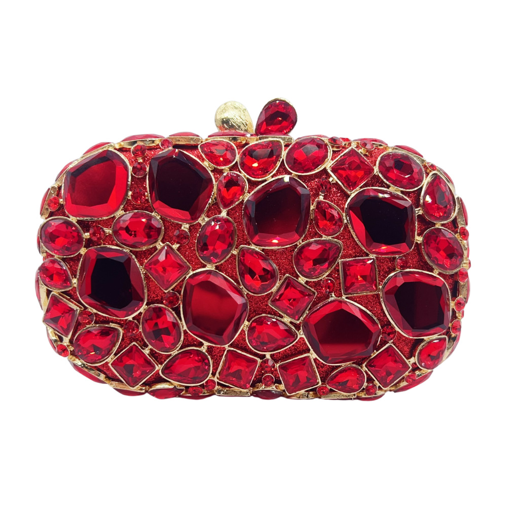 Bolsa de embrague de piedra de cristal transfronterizo bolsas de cena de diamantes bolsas de vestido de fiesta bolsas de mano de mujer