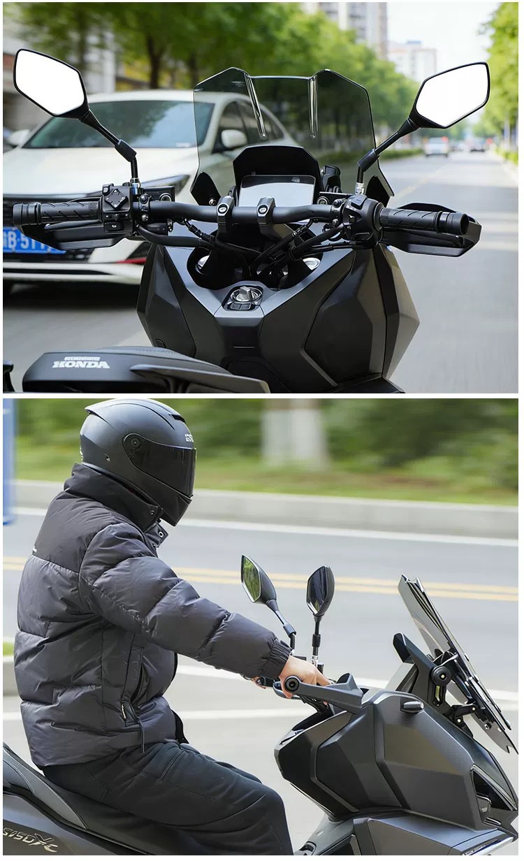 Suitable for the modification of the front windshield of the Sundiro Honda NS150XC into a thickened racing-style low windshield accessory