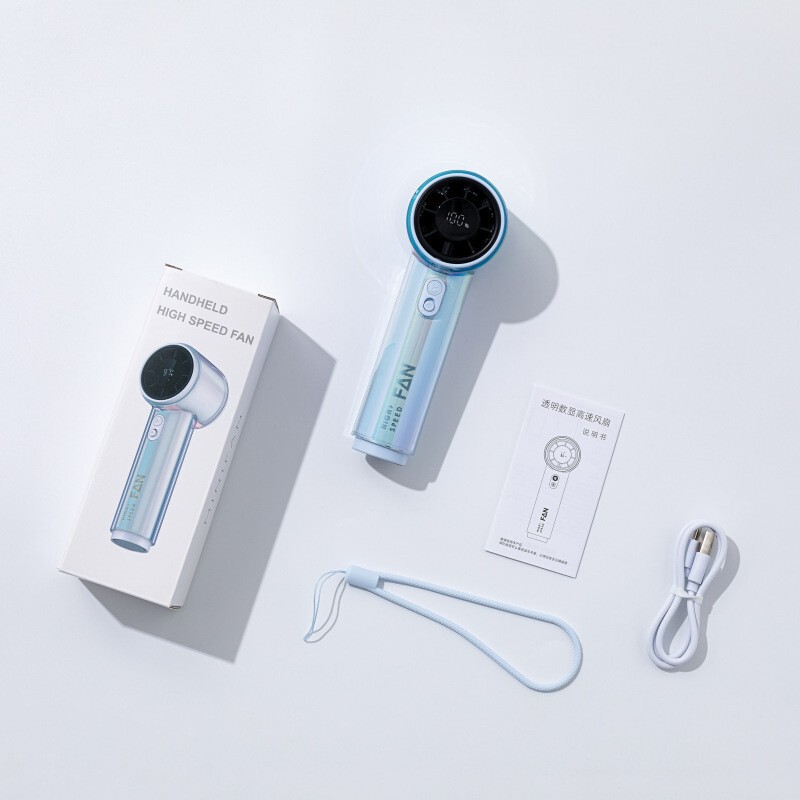 新型高速冷凍USB手持ちファン屋外携帯100速風力軽音無葉ミニファン|undefined
