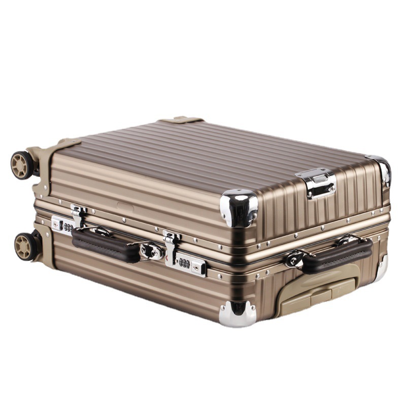 Caja de carro resistente a los arañazos de chorro de arena de metal retro aleación de aluminio y magnesio 20/26/29 pulgadas caja de envío de aire en el extranjero