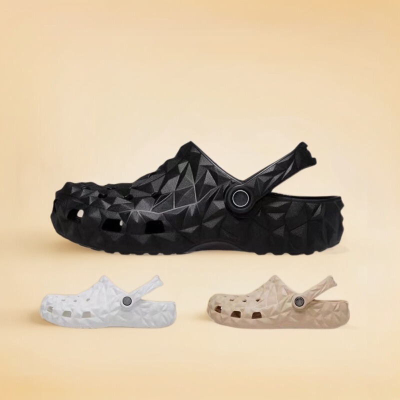 【】Croos High-Quality Eva Durian Hole Shoes Beach Sandals with a Stepping-On-Clouds Feel for Outdoor Wear and Height Increase
