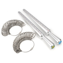 US美度戒指圈 戒指棒 戒指尺手镯棒戒指首饰合金尺码圈测量尺工具