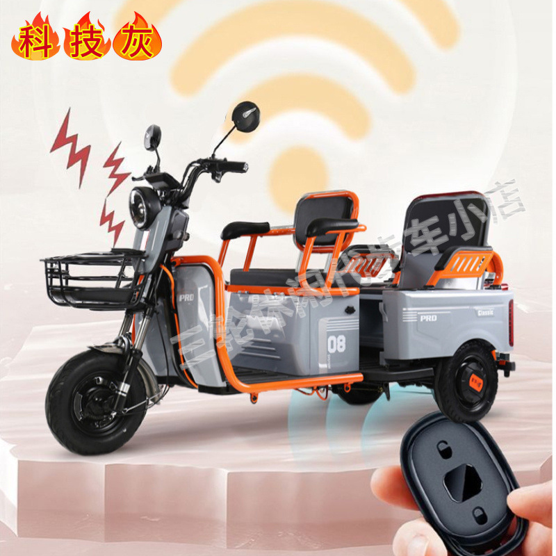 电动三轮车客货家用老年人电车代步车接送老人孩子小型两用电动车|undefined
