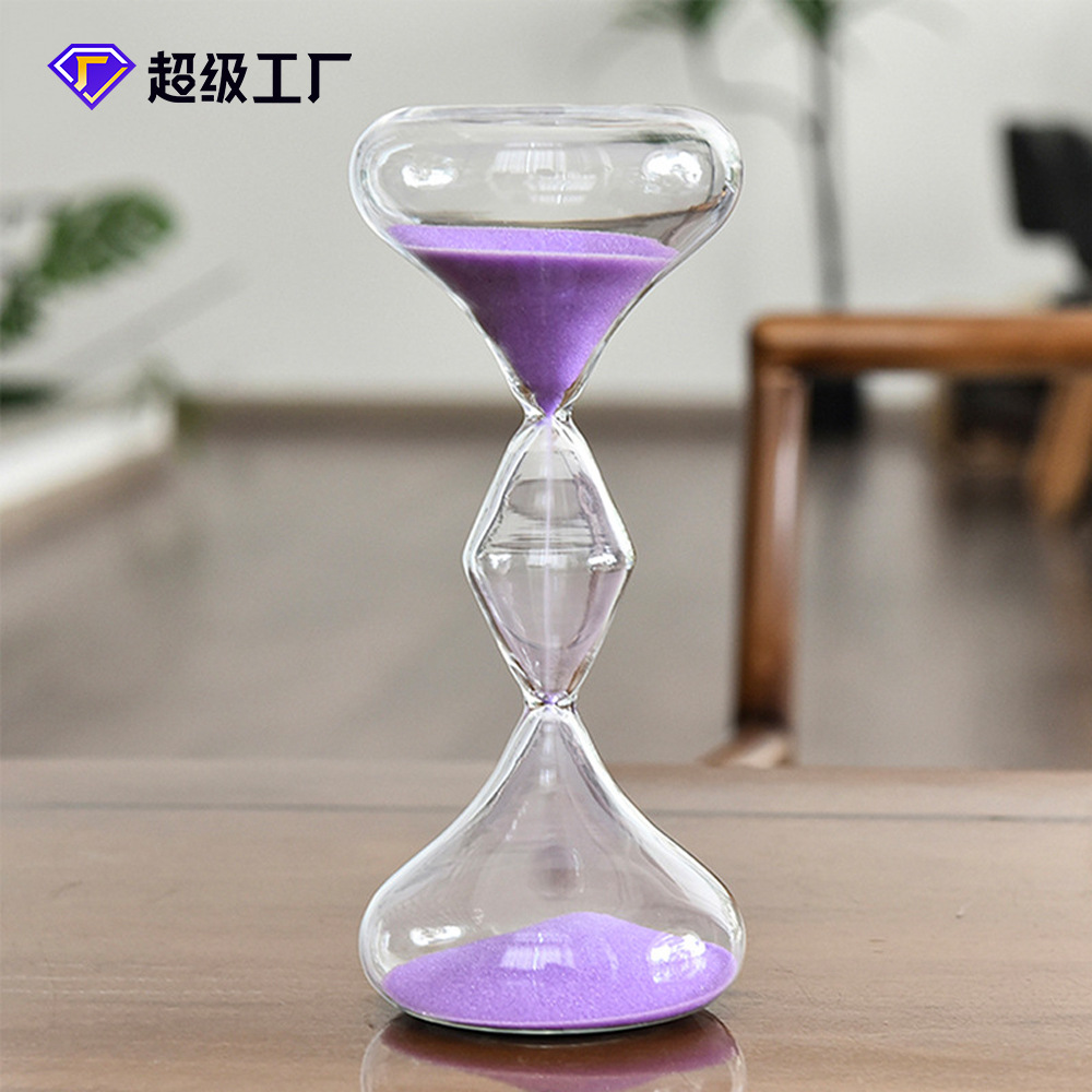 Reloj de arena de vidrio creativo de tres capas de geometría reloj de arena cronometrador de decoración de hogar nórdico al por mayor fábrica