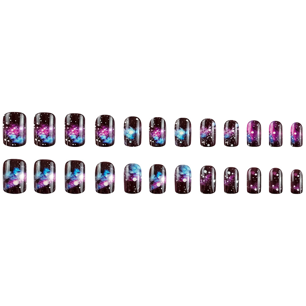 Cosmos estrella comercio exterior manicura parche de uñas nebulosa gradiente parche de uñas al por mayor venta cruzada en caliente estrella desgaste uñas