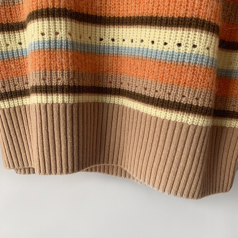 Color Striped Pullover Sweater Image 6