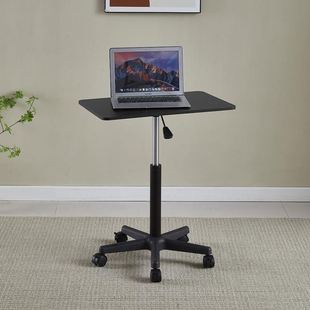 Pulley Mobile Small Table Standing Workbench Liftable Small Bedside Table Laptop Lifting Table