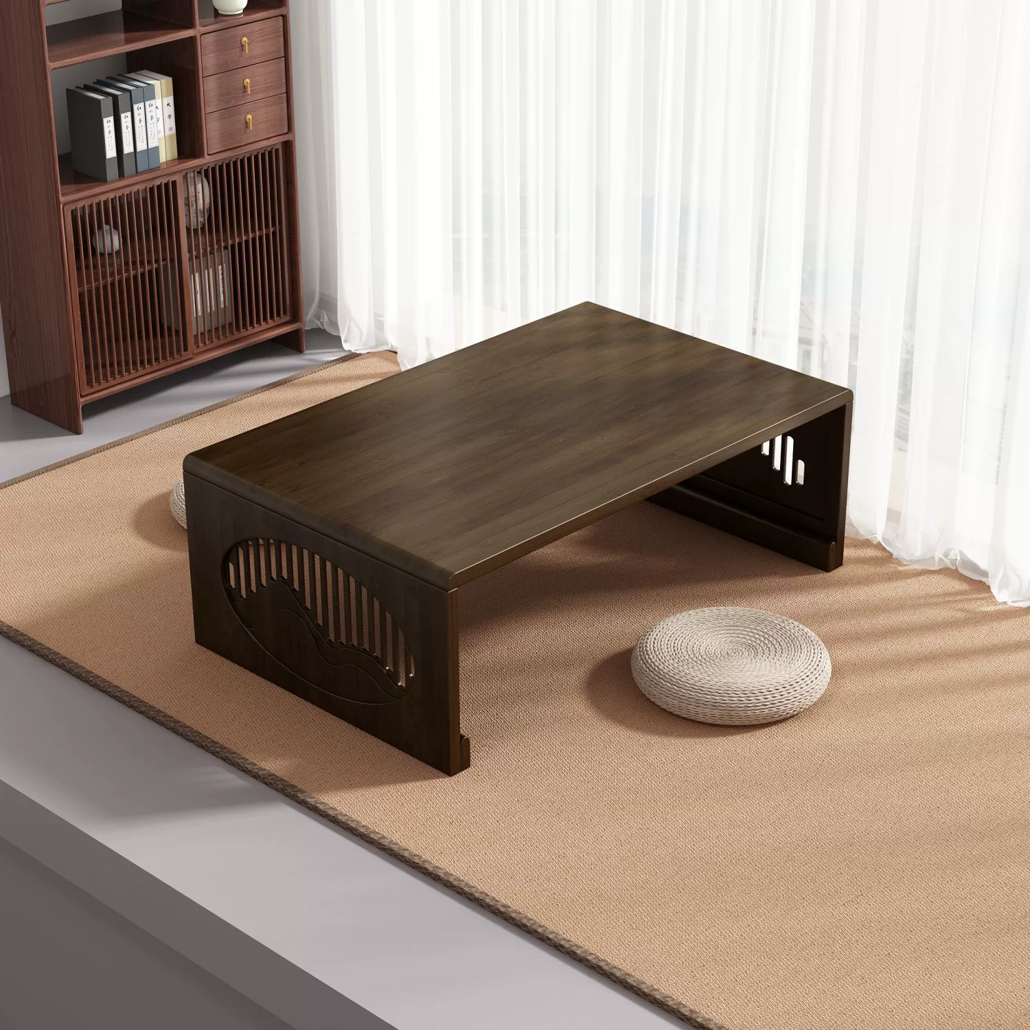 Маленький оконный столик, небольшой журнальный столик, столик канг, чайный столик татами, низкий столик, напольный чайный столик, складной столик, чайный столик.