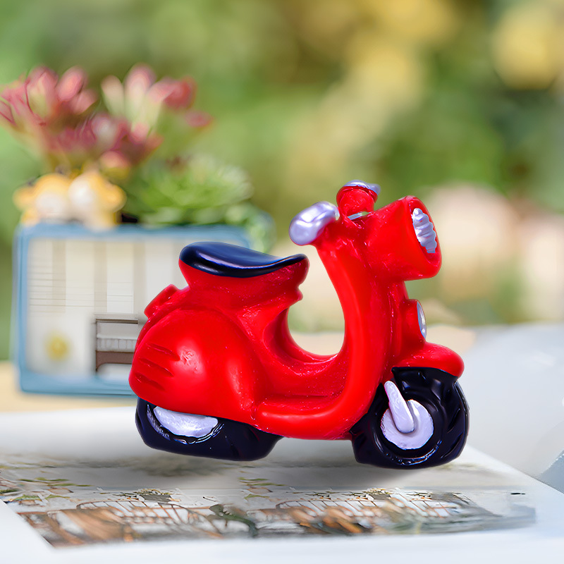 Micro DIY paisaje decoración vehículo serie paisaje resina motocicleta antigua motocicleta Decoración