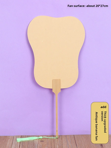 [Thickened with bleached paint] 5 antique banana fans
