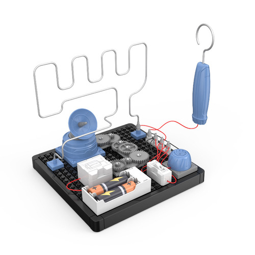 Children's DIY Electromagnetic Maze Science Physics Handmade Experiment Brain-Teasing Educational Science Assembly Circuit Mechanical Early Education Toy