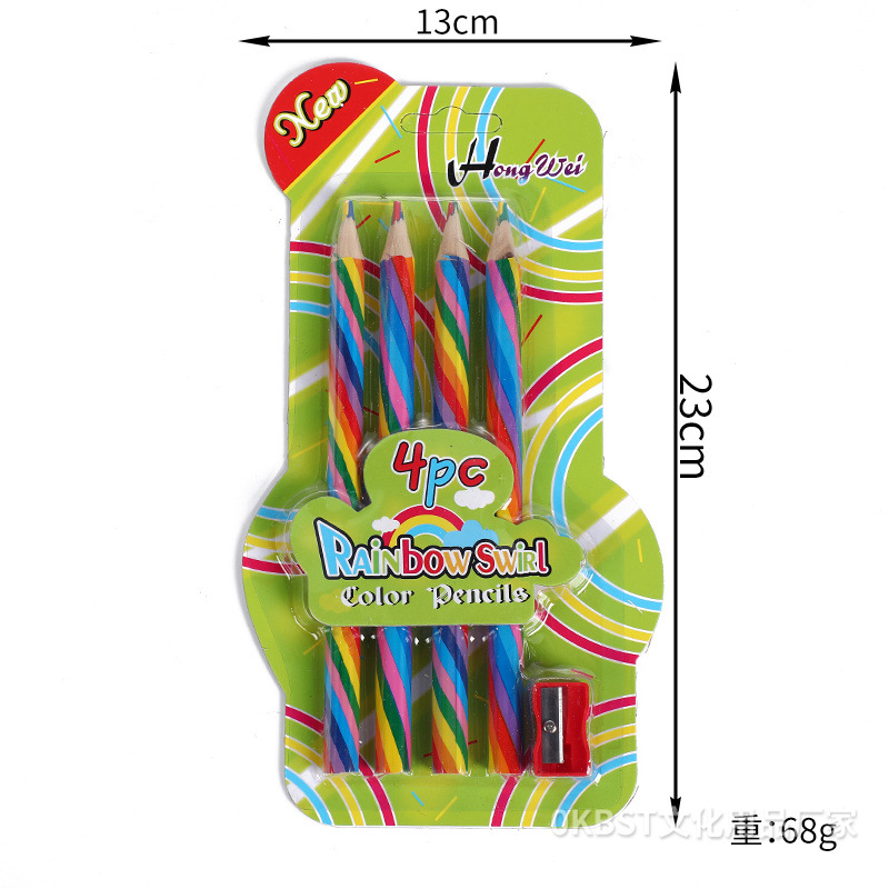 Lápiz de arco iris de color degradado mágico uno multicolor de tres colores pluma de color de graffiti pincel de pintura lápiz de regalo de Estudiante