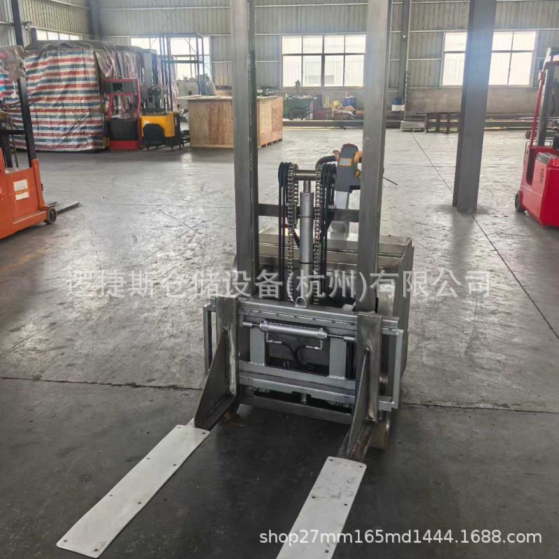 步行式非标304不锈钢堆垛车电瓶叉车液压升高车自动堆垛车