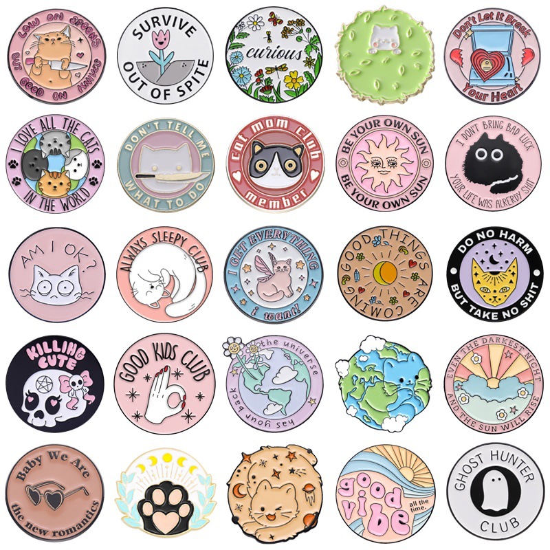 cartoon Japanese cute badge