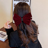 Retro hairgrip with bow, hairpins, hair accessory, light luxury style