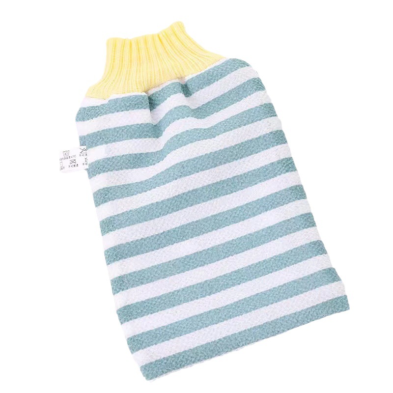 Toalla de baño del hogar descontaminación fuerte cubierta de baño mano frotar barro gris guantes de baño Baño limpie Toalla de baño a rayas fibra de algodón