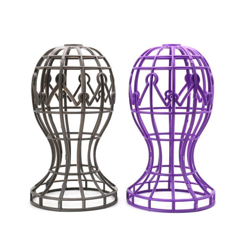 Soporte de plástico con forma de cabeza al por mayor, herramienta de cuidado, perchero para pelucas de peluquería, soporte para sombreros_voghion.com