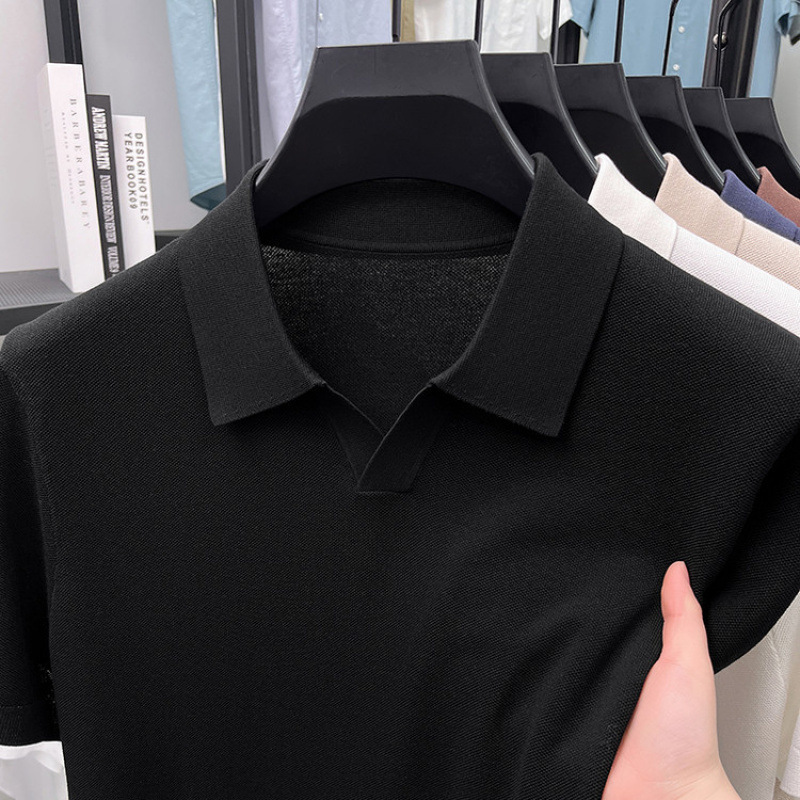 52% 新疆長絨綿 + 48% 日本冷感繊維男性poloシャツ半袖2025夏レジャーポールtシャツ|undefined