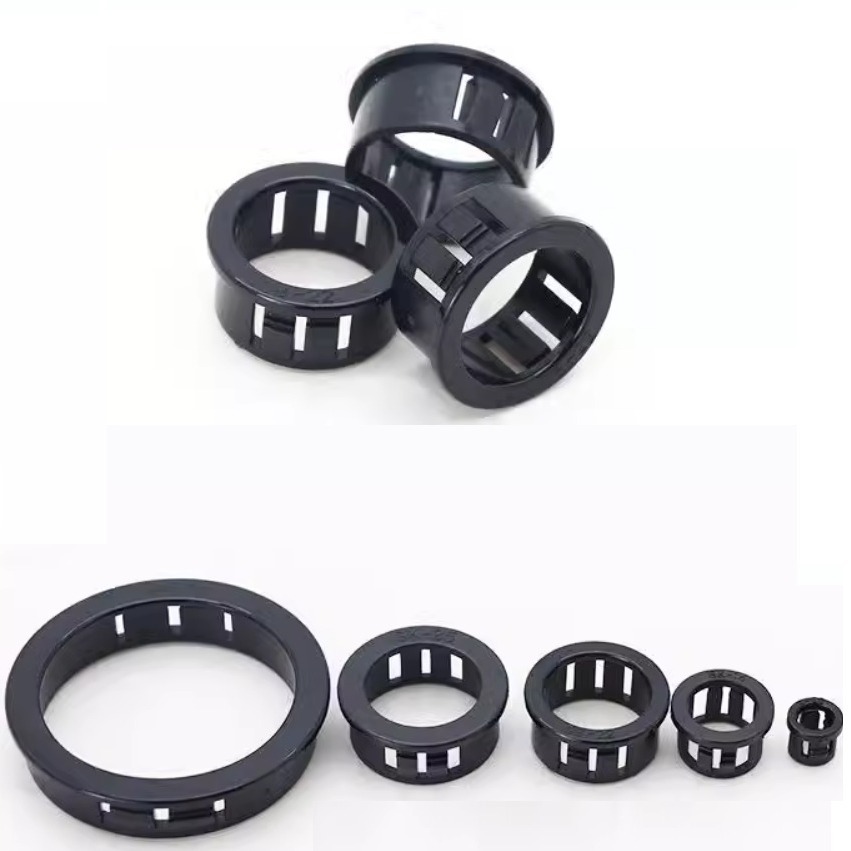 SK 扣式护线套 扣式护线环 尼龙护线扣 塑料圆形卡扣尼龙黑色