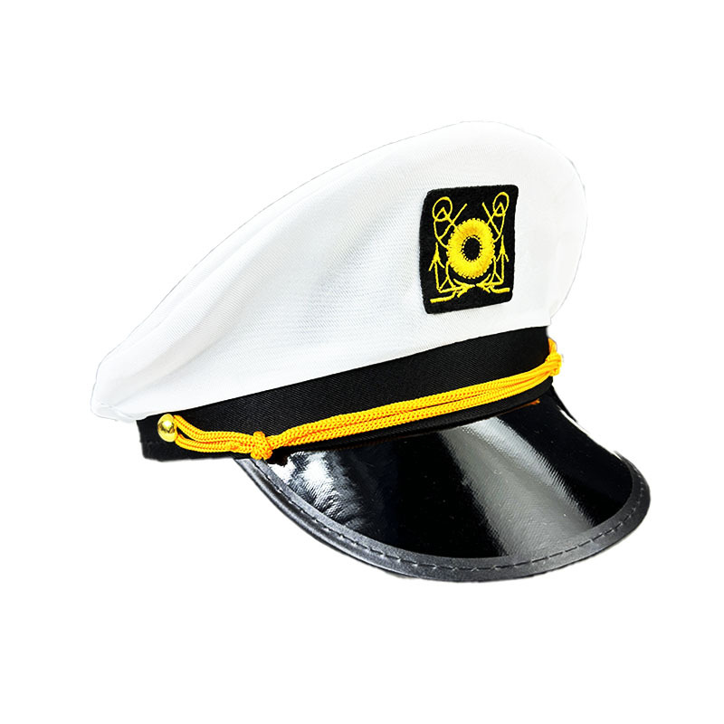Sombrero de policía europeo y americano de siete colores de Amazon, uniforme sexy, sombrero de fiesta, sombrero de capitán de Halloween, sombrero de policía europeo y americano