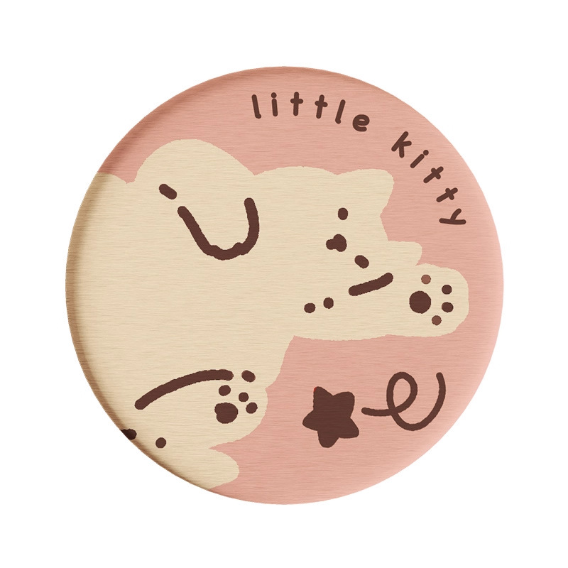 Posavasos de café de oficina de dibujos animados, posavasos de escritorio, posavasos de agua redondos, almohadillas absorbentes de agua de barro de diatomeas, encimera de secado rápido