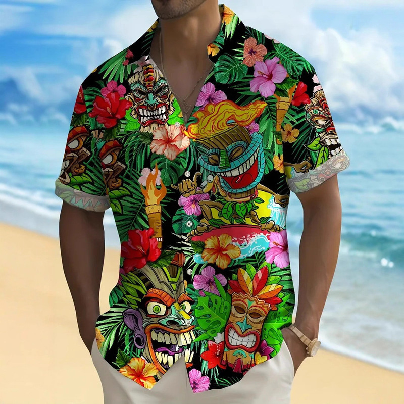 Trendy and Cool Spring and Summer New Fashion Men's Short-Sleeve Shirts and Tops, Cardigans, Cross-Border Source Factory Trendy and Cool Spring and Summer New Fashion Men's Short-Sleeve Shirts and Tops, Cardigans, Cross-Border Source Factory
