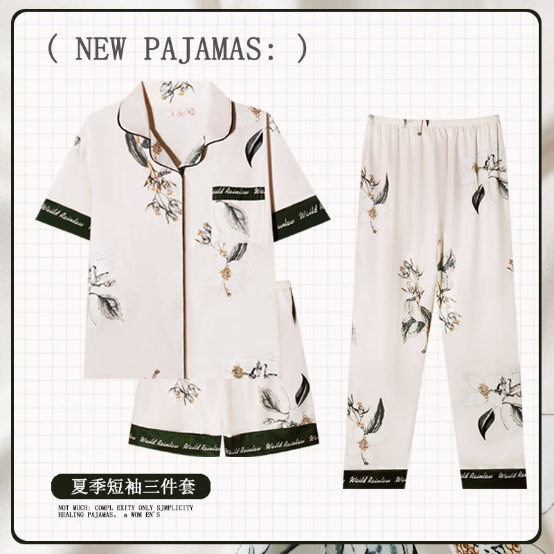 D.M-44 de tres piezas de flor verde