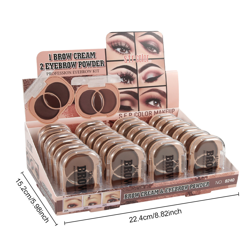 EYEBROW s.f.r color transfronterizo exclusivo nuevo producto de venta caliente sensación de niebla tridimensional natural crema de cejas de polvo de cejas de tres colores image 5