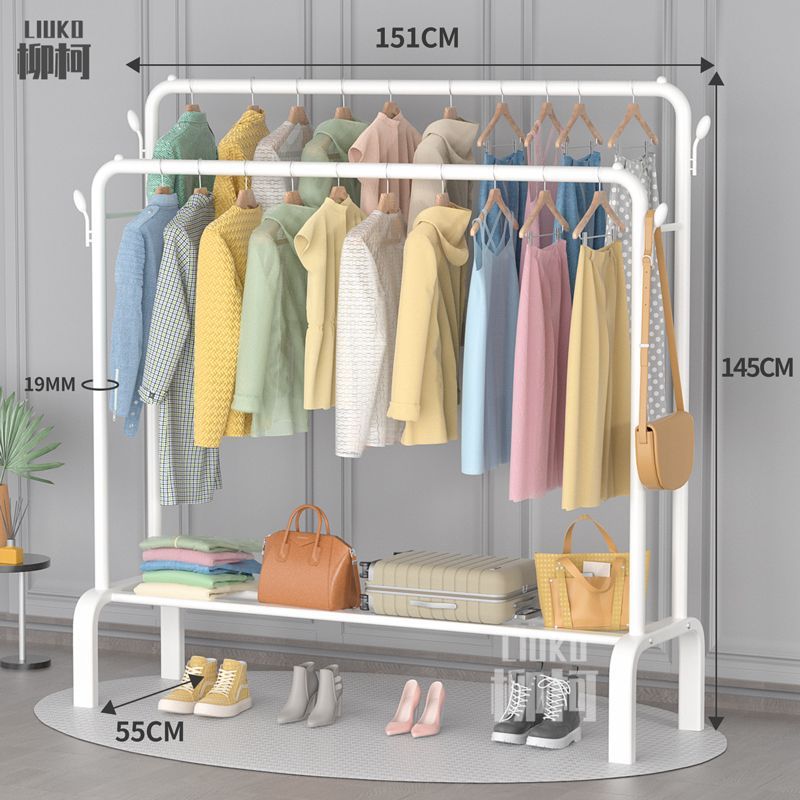 Percha de piso interior varilla de secado de balcón percha de ropa de dormitorio simple percha de ropa de una sola varilla percha de colcha percha de ropa