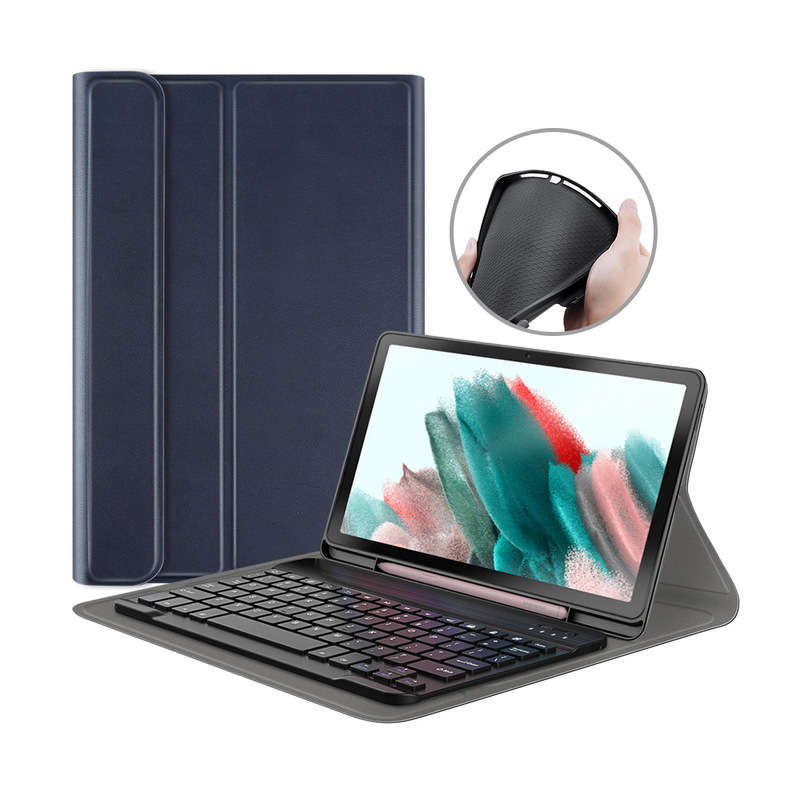 For Samsung Tab A8 10.5 inch X207/SM-X205/X200 Bluetooth keyboard with Pen slot TPU