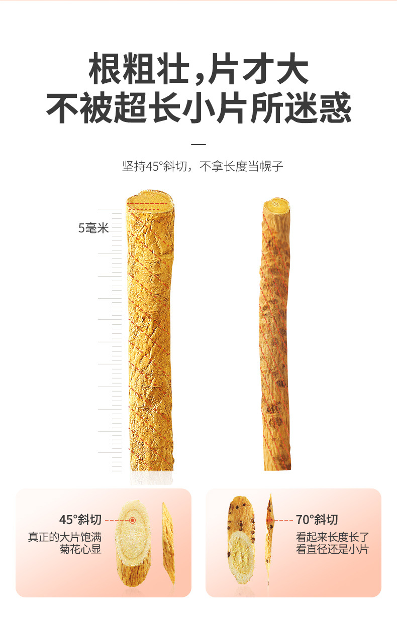 Dried Astragalus Root Slices Huang Qi 218g Chinese Herbal Decoction Pieces specifications