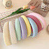 spring and autumn new pattern Cream-colored Xian Qi sponge Wide hoop pinkycolor girl Sweet Retro Head hoop